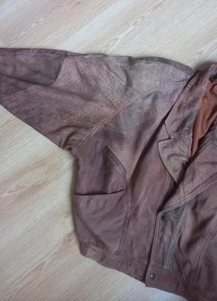 Винтажная, кожаная куртка, модель 80-х.6 фото