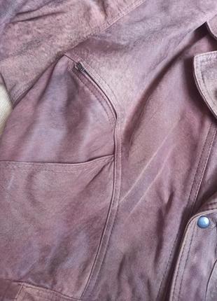 Винтажная, кожаная куртка, модель 80-х.8 фото