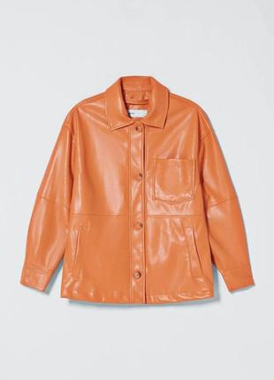 Оранжевая куртка женская berska кожаная куртка оверсайз куртка пиджак женская куртка рубашка7 фото