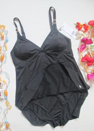 Шикарный слитный черный купальник платье f&amp;f 💝🌷💝2 фото