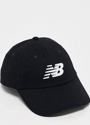 New balance 6-panel curved brim lah13010 кепка бейсболка оригинал унисекс черная1 фото