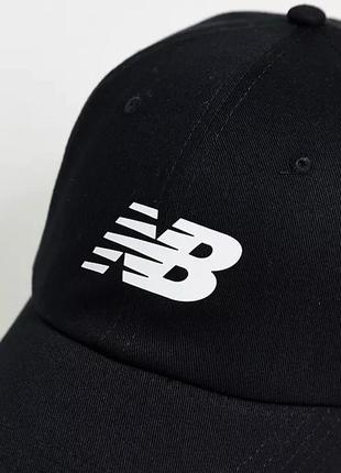 New balance 6-panel curved brim lah13010 кепка бейсболка оригинал унисекс черная3 фото