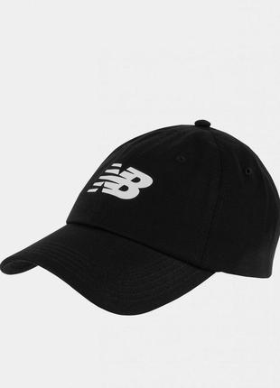 New balance 6-panel curved brim lah13010 кепка бейсболка оригинал унисекс черная6 фото