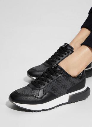 Женские кроссовки guess black melany logo sneakers оригинал