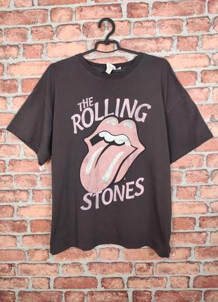 Футболка оверсайз rolling stones h&m