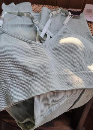 Костюм/лосіни/рубчик/новий/rikki hype/бірки/зал/світлий/олива6 фото