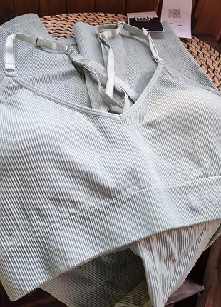 Костюм/лосіни/рубчик/новий/rikki hype/бірки/зал/світлий/олива7 фото