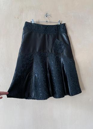 Стильная юбка юбка черного цвета размер l коттон есть подкладка