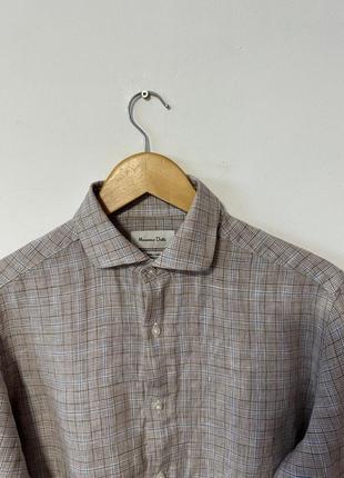 Льняная рубашка с мужского плеча massimo dutti🌿4 фото