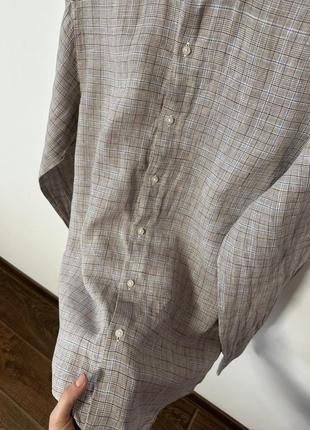 Льняная рубашка с мужского плеча massimo dutti🌿8 фото