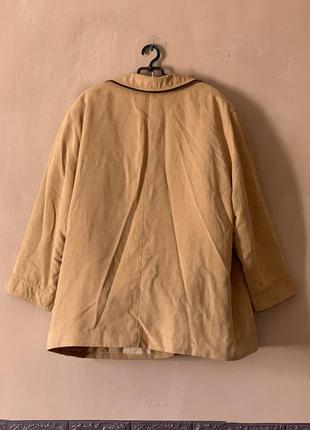 Куртка пальто замшевая батал большого размера 62 64 женская осень весна4 фото