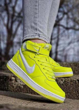 Nike air force 1 екслюзивні найки аір форсе 1 салатові