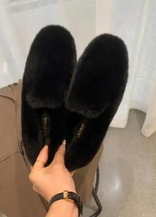 Меховые балетки