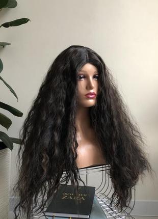 Парик с минимальной имитацией кожи головы бренда «kitto hair» в черном цвете (667)
