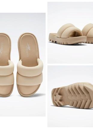 Шлепки reebok cardi b slides.  оригинал. новые.  us 10