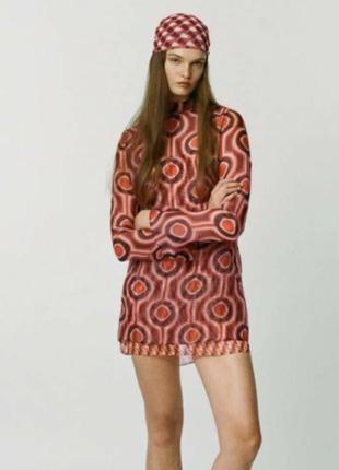 Zara міні сукня з органзи , s7 фото