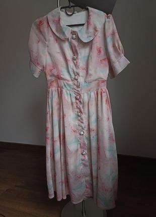 Нежное платье с красивыми пуговицами, размер xs-s2 фото