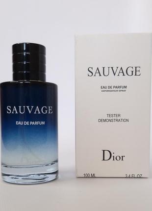 Тестер чоловічий  парфум dior sauvage  100ml