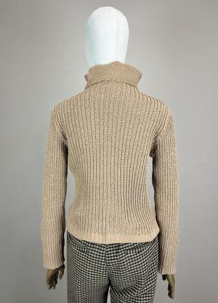 Versace jeans couture винтаж свитер свитер кофта вязаная косы араны винтаж кэмэл высокая горловина4 фото