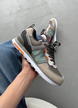 Женские кроссовки new balance 574 re-imagined grey 1944 балланс серого цвета