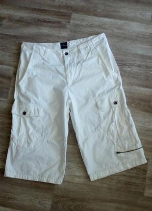 Крутые белые удлененные  шорты, почти бриджи