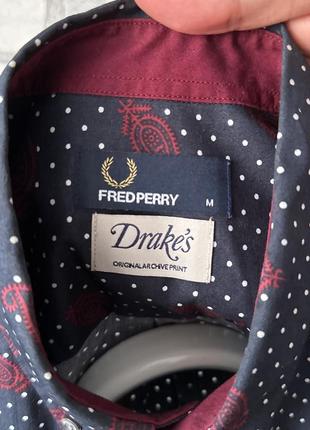 Fred perry x drake’s рубашка с длинным рукавом4 фото