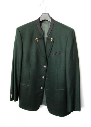 Sanderson баварский зеленый пиджак янкер шерстяной октоберфест в народном стиле3 фото