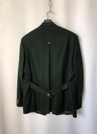 Sanderson баварский зеленый пиджак янкер шерстяной октоберфест в народном стиле4 фото
