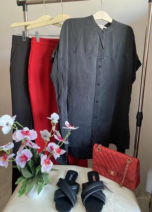 Шелковая стильная блуза оверсайз