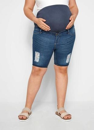Жіночі джинсові шорти bump it up для вагітних made in bangladesh1 фото