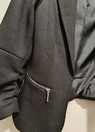 Жакет orsay xs - s / черный укороченный пиджак2 фото