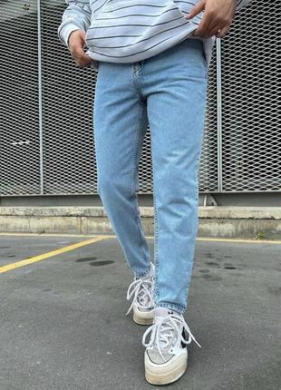 Джинсы mom из плотного денима в голубом цвете🔝