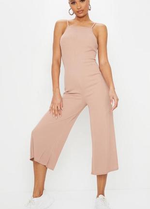 Комбінезон брителі кюлоти беж літо стильні