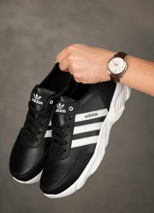 Мужские кроссовки кожаные турция adidas1 фото