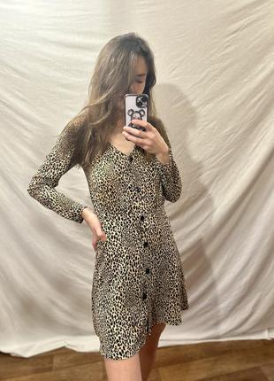 Леопардова сукня-рубашка від divided