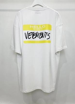 Футболка vetements hello my name vetements