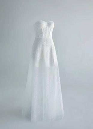 Сукня біла корсетна gepure xs6 фото