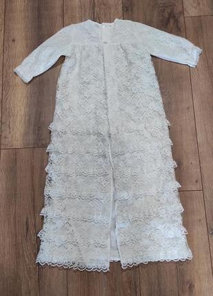 Винтажное платье для новорожденных2 фото
