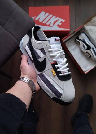 Nike cortez white and grey/black наложен платеж