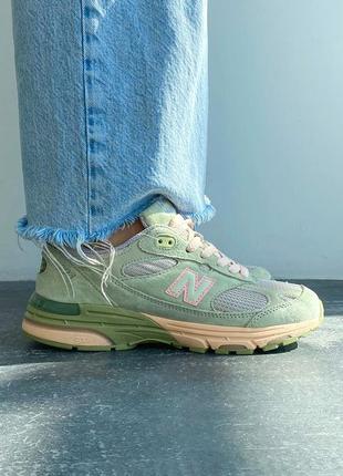 Стильні жіночі кросівки new balance x joe freshgoods 993 performance art sage green зелені