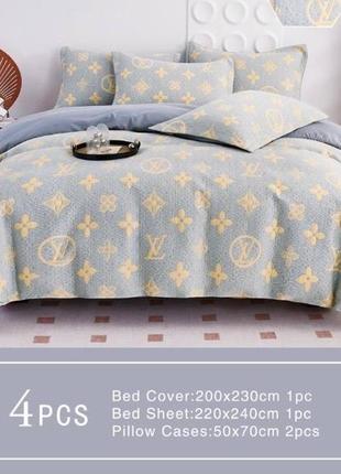 Комплект постельного белья лен с муслином9 фото