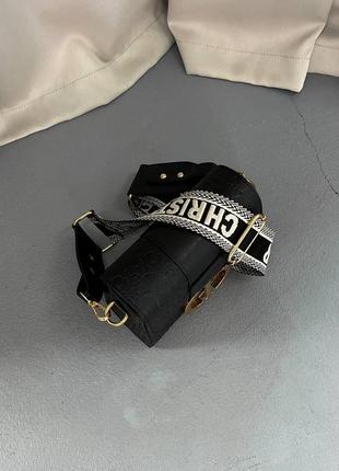 Неймовірно стильна міні сумка cristian dior montaigne black leather3 фото