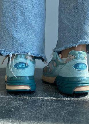 Классные женские кроссовки new balance x joe freshgoods 993 performance art sage blue голубые5 фото