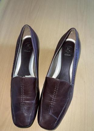 Туфли лоферы clarks кожаные оригинальные коричневые