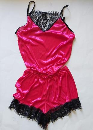 Комплект майка и шорты,пижама с кружевом.