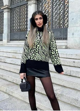 Zara кожаная юбка шорты оригинал зара р. s
