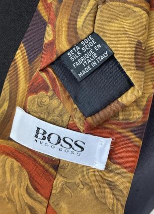 Boss hugo boss галстук шелковый с интересным принтом камеи греческие статуи аполлон монеты4 фото