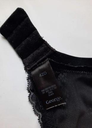 Eur 95d базовый комфортный черный бюстгальтер на большую грудь №8205 фото