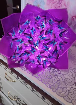 Чудовий  подарунок букет з метеликами для вашої коханої людини або вчителя💐2 фото