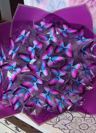 Чудовий  подарунок букет з метеликами для вашої коханої людини або вчителя💐1 фото